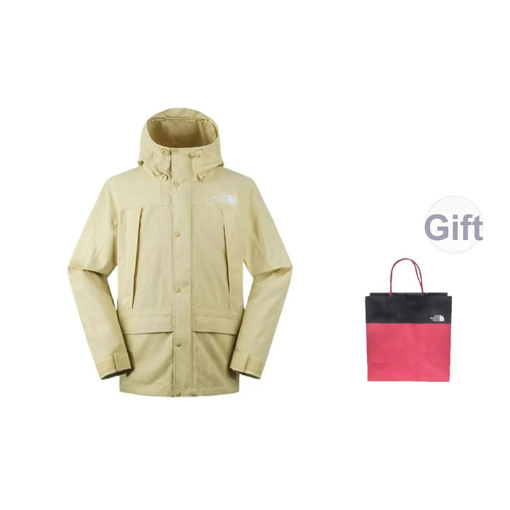 THE NORTH FACE Ripstop Mountain Logo Embroidered Hooded Jacket