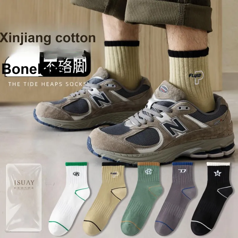 XXLLG Mid Calf Socks Men 5 Pack-4