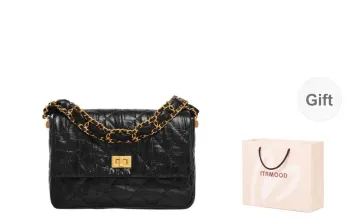 Miao Di Top Grain Cow Leather Wide Shoulder Strap Shoulder Bag Crossbody Bag Women's Midnight Black