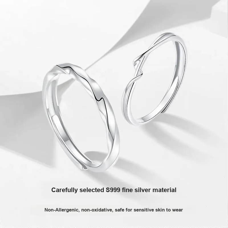 MISS TOOYA 999 Fine Silver Rings Unisex-2