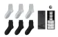 Gift Box Set 6 Pack (3 Light Gray+3 Black)