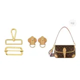 Canvas Shoulder Strap with Karat Gold Retractable Buckle Combination and Oval Abrasion-Resistant Buckle
