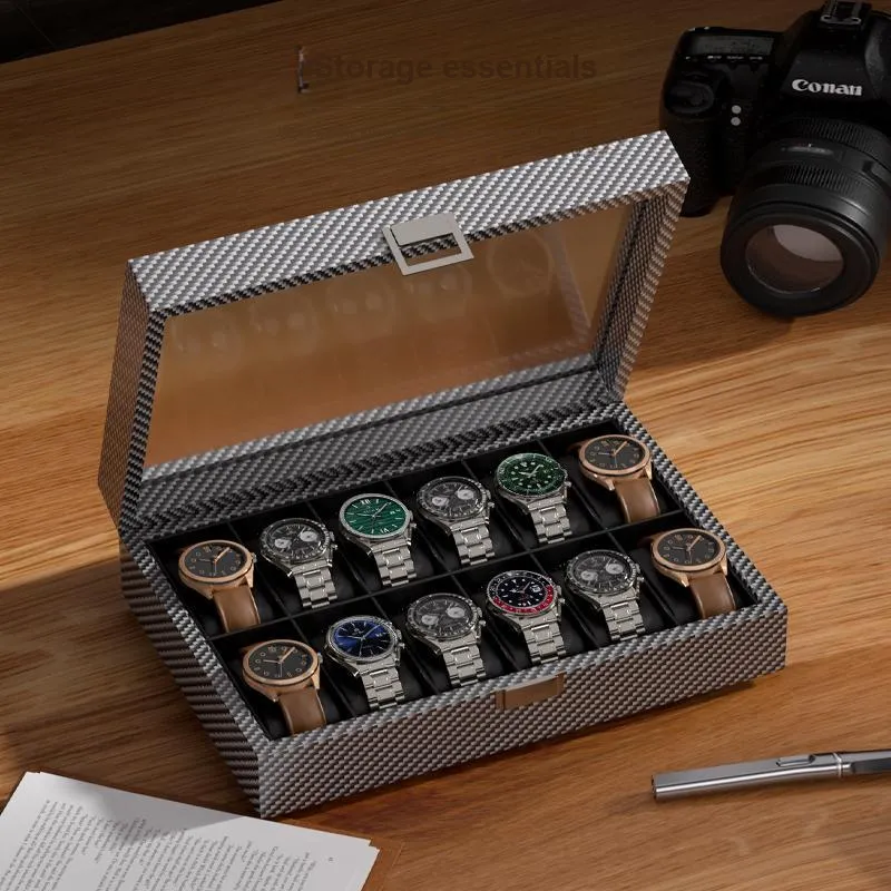 Brilliant Carbon Fiber Series Watch Case Unisex-5