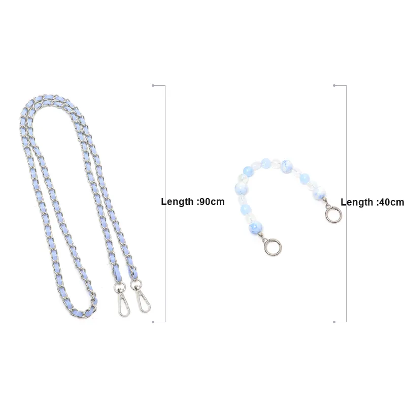 Gloya Metal Bag Strap Women's Blue-5