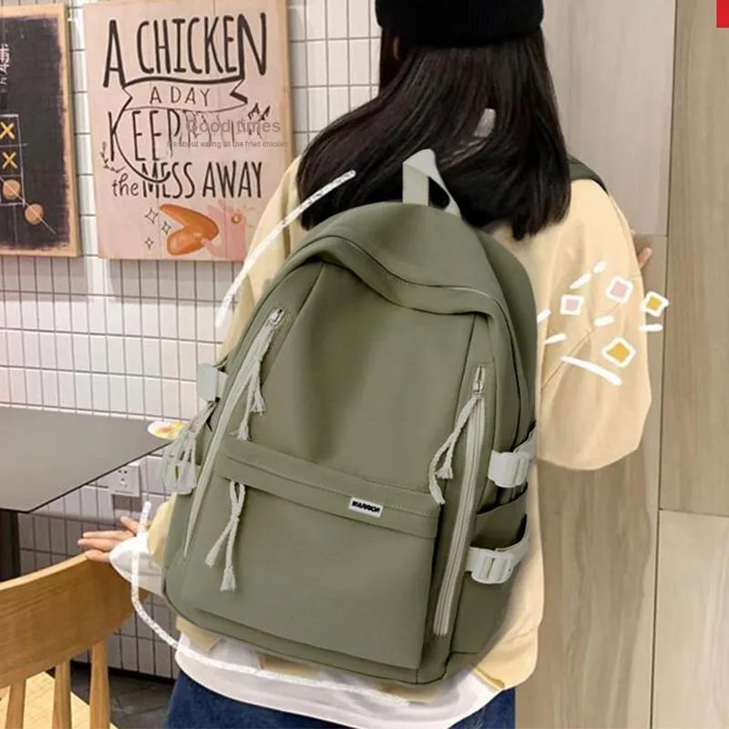 Warrior Nylon Backpack Medium Size Women's White/Black-16