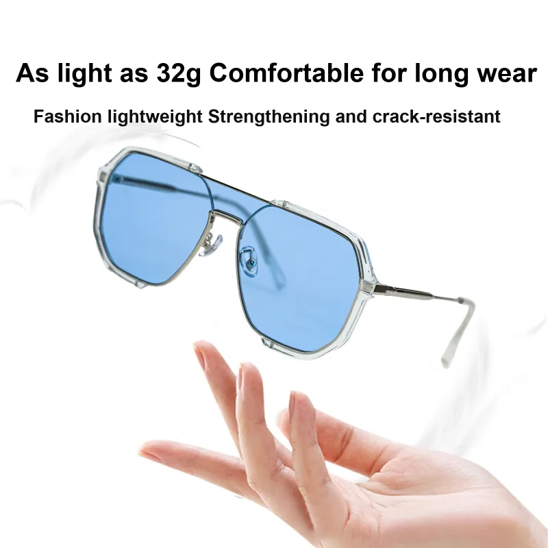 YANLE Metal Irregular Shape Sunglasses Unisex-2