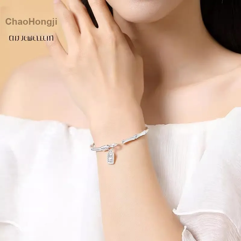 CHAOHONGJI Sterling Silver Bangle Unisex-4