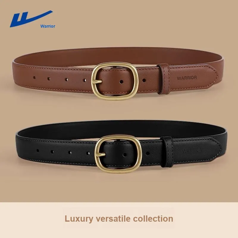 Warrior Bovine Split Transfer Leather Belts Women's 2.8CM-6