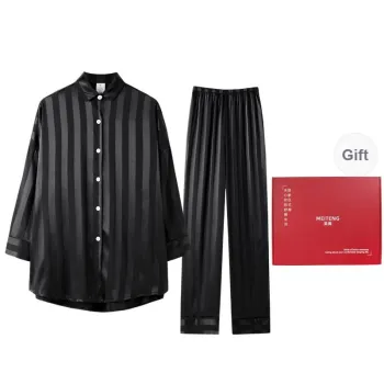 MEITENG Pajama Set Spring And Fall Women's Black