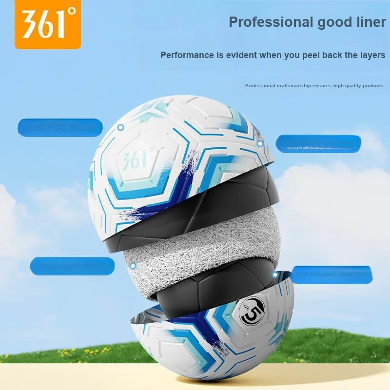 361° Size 4 Size 5 Soccer PVC Machine Stitched Soccer Ball Unisex-4