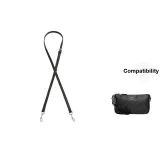 Black with Silver Buckle Adjustable Strap 91-120cm[Crossbody Style]