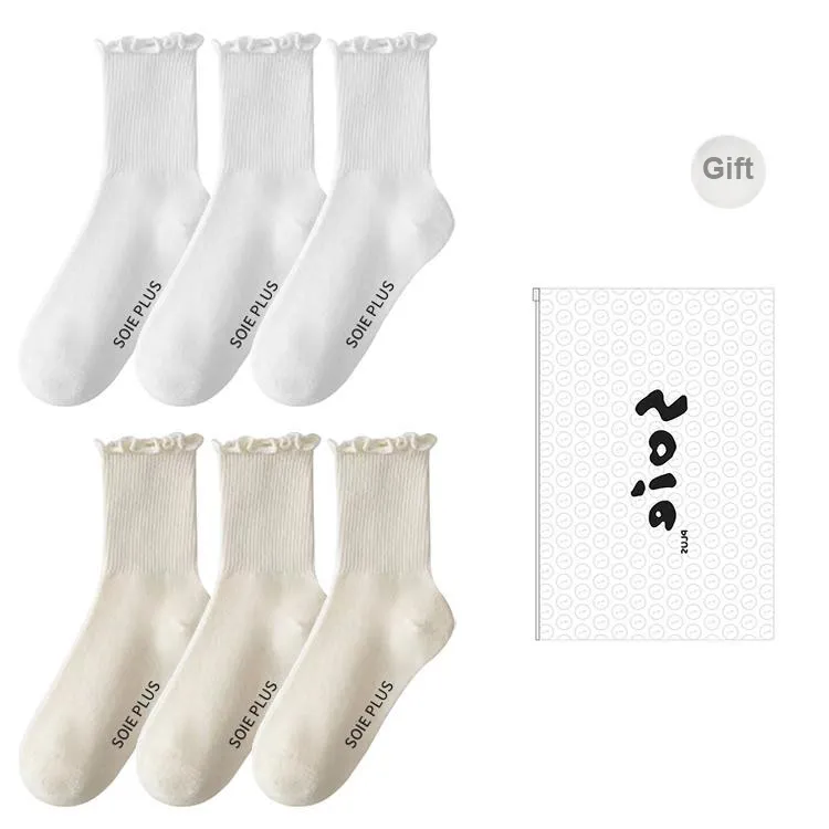 SOIE Mid Calf Socks Women's Shopping Bag Combo Set-45