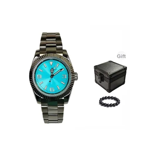 Vickit Gift Box Set Электронный механизм Нержавеющая сталь Ремешок Часы Мужские Часы Синий циферблат