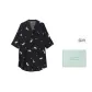 [Gift Box]Cartoon Wang Print Black Women's Nightdress