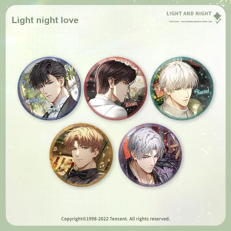 The Love Of Light And Night Character Tinplate Badge ·Third Edition IP Merch-2