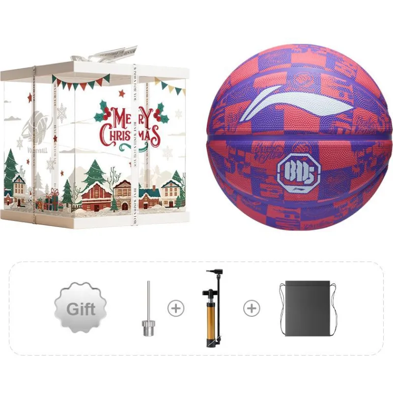 LiNing Badfive Rubber Basketball Multicolor Size 7 Training-32