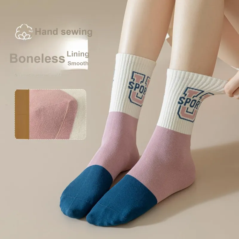 XXLLG Mid Calf Socks Women's 5 Pack-10