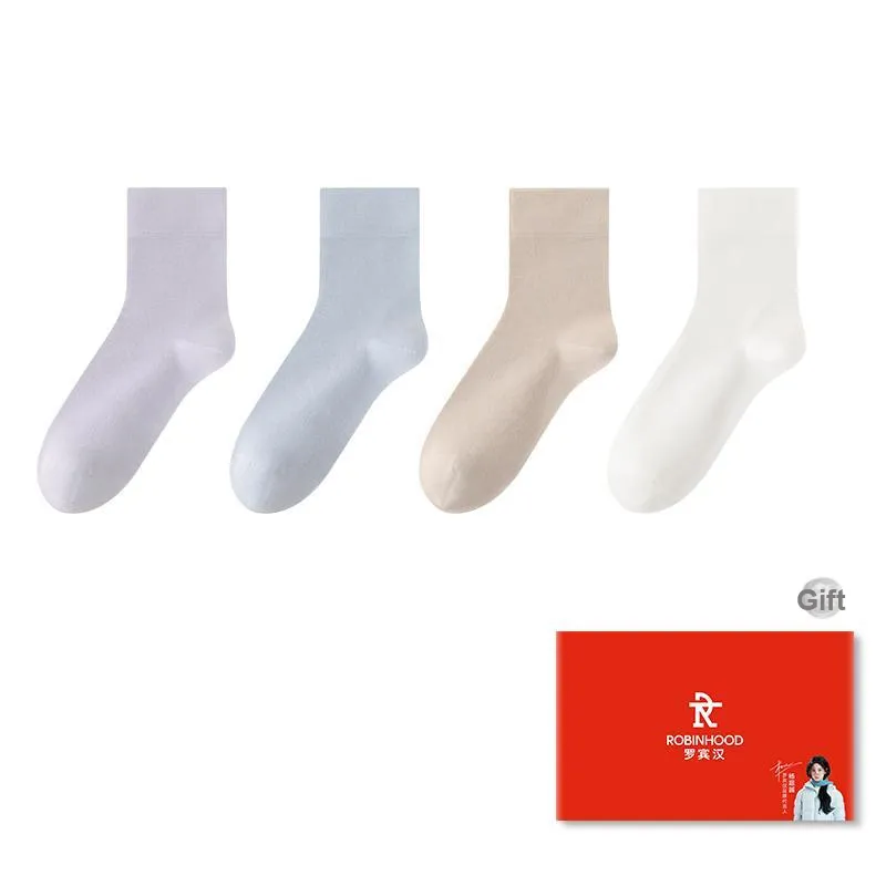 ROBINHOOD Mid Calf Socks Women's Box 4 Pack-4