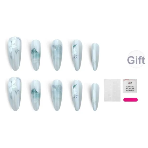 JIABITU National Wind Landscape False Nail Long Solid Color Gradient Instagram Style 17mm JIABITU National Ветер Ландшафт False Nail Длинный Однотонный Градиентный Стиль Instagram 17мм