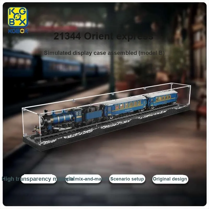 KGBOX Used For LEGO Building Block IDEAS 21344 Orient Express Train Figure Display Case Model Accessories-19
