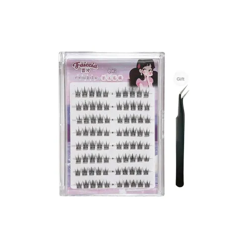 FAICCIA Клей Бесплатно Peacock Fish Искусственные ресницы Одиночный кластер