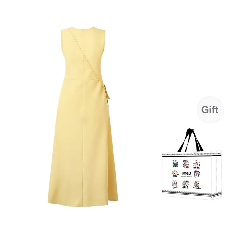 BDGU Sleeveless Dresses Women's Yellow-1