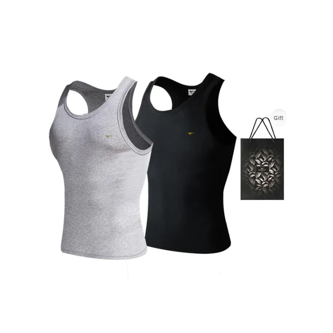 SEPTWOLVES Tank Tops Men's 2 Pack+Shopping Bag