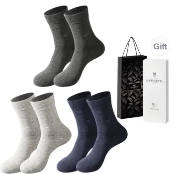 SEPTWOLVES Mid Calf Socks Men's 3 Gift Box Sets+Shopping Bag