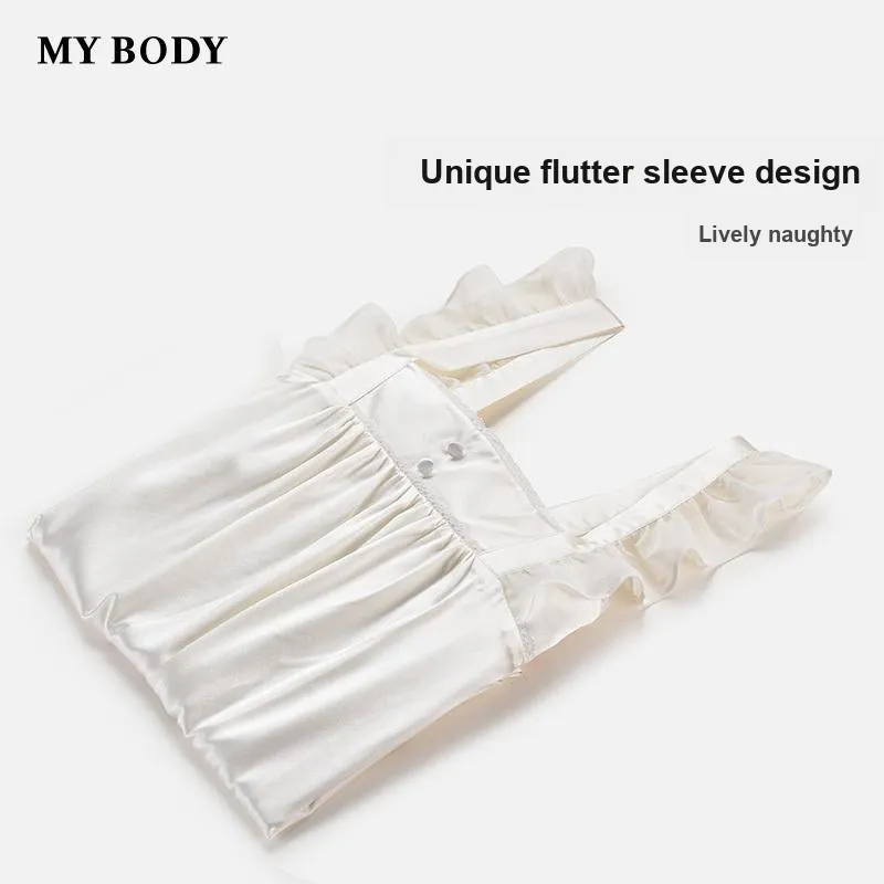 MY BODY Nightgown Women's Champagne White-3