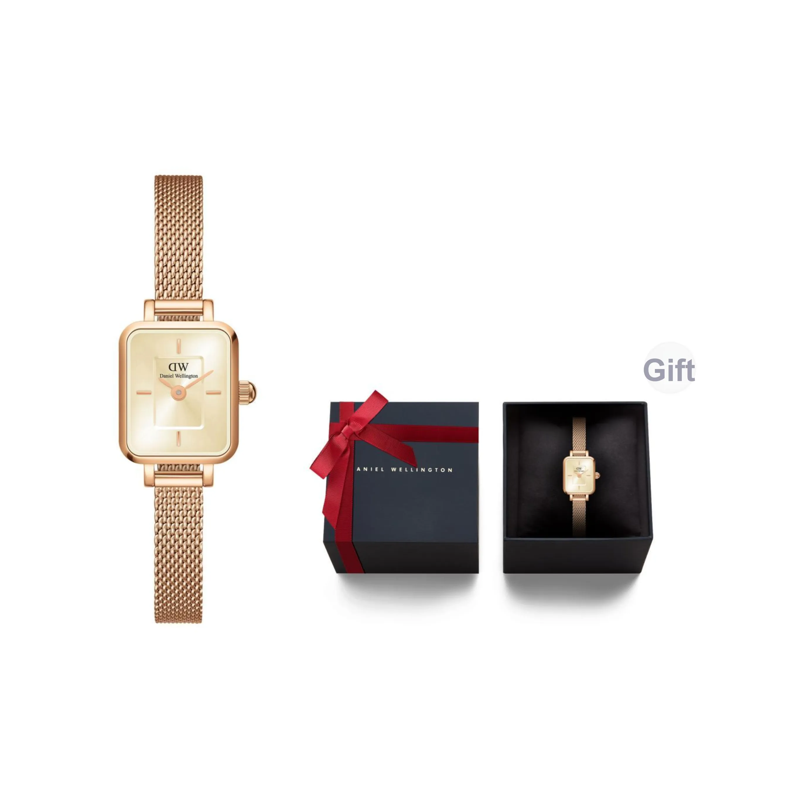 DW DanielWellington Кварцевый механизм Женские часы 15,4мм*18,2мм Золото