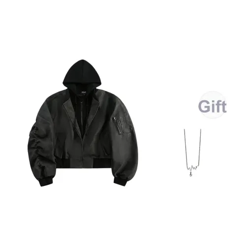 TLXT Черный с ожерельем Женские куртки