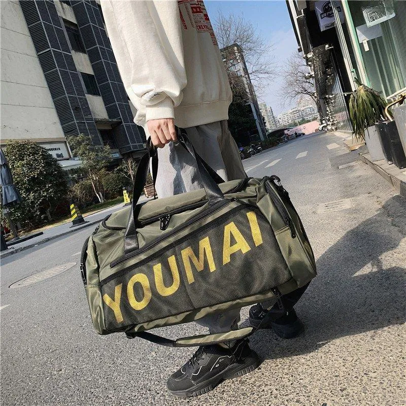 NIGEER Nylon Gym Bag Large Size Unisex Black/Army Green/Pink/Purple/Khaki-8