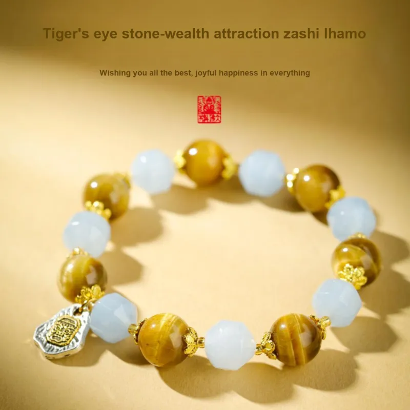 Honki Natural Tiger's Eye Stone Bracelets Unisex-1