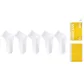 [5 Pack]5 White