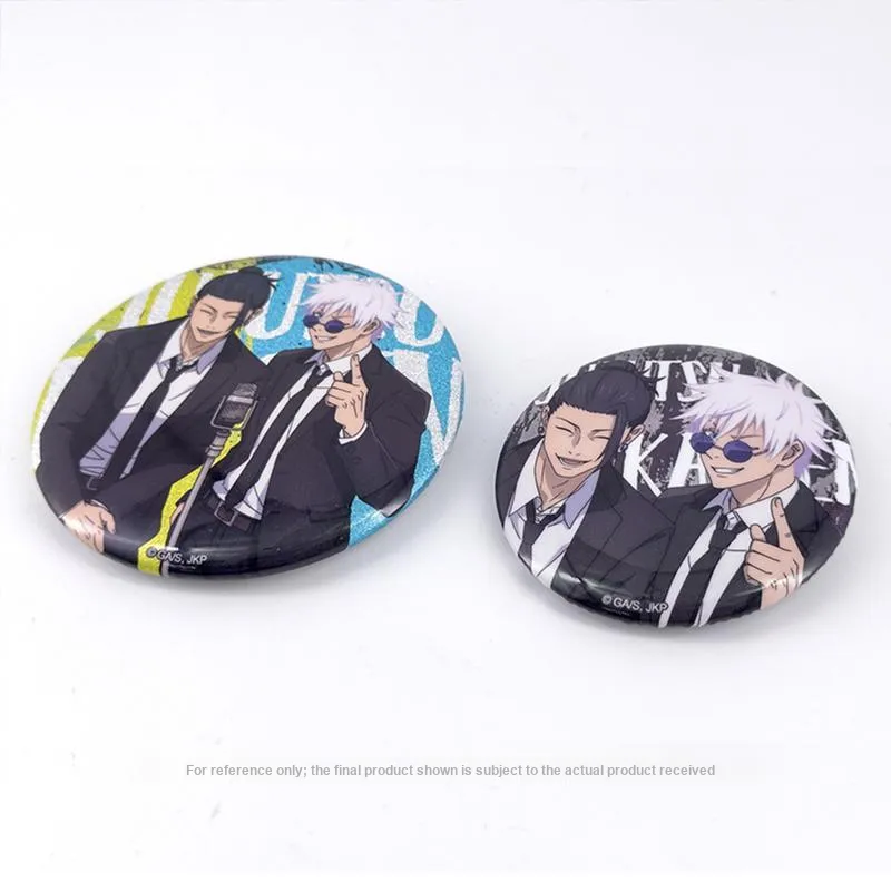 SUNRISEPOP Satoru Gojo, Suguru Geto Jujutsu Kaisen Badge Merchandise Double Character Handle Illustration Badges-2
