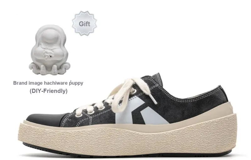 VAILMOON Yuan Shen Collection Low-Top Skateboard Shoes Unisex Coal Worry-0
