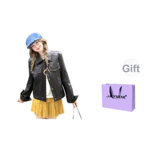 LADYXIEXIE Кожа Куртка Унисекс