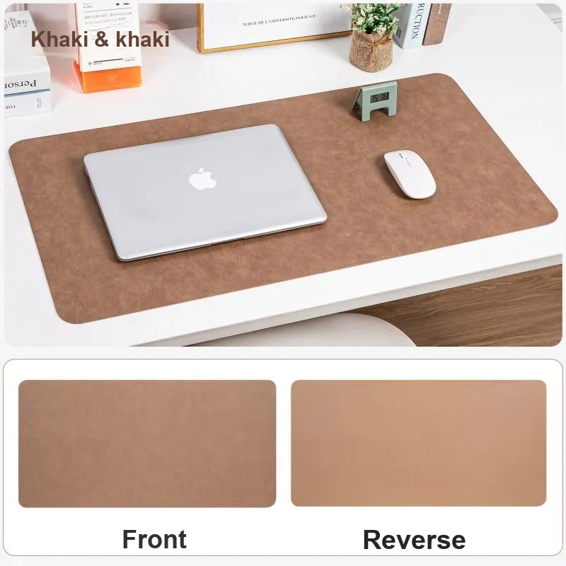 Mulinsen Vintage Leather Texture Double Sided Stain Resistant Extra Large Mouse Pad Office Computer Writing Leather Pad-17
