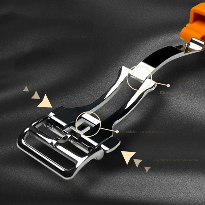 Mr. Strap Apple Compatibility Watch Band Silicone Material-3