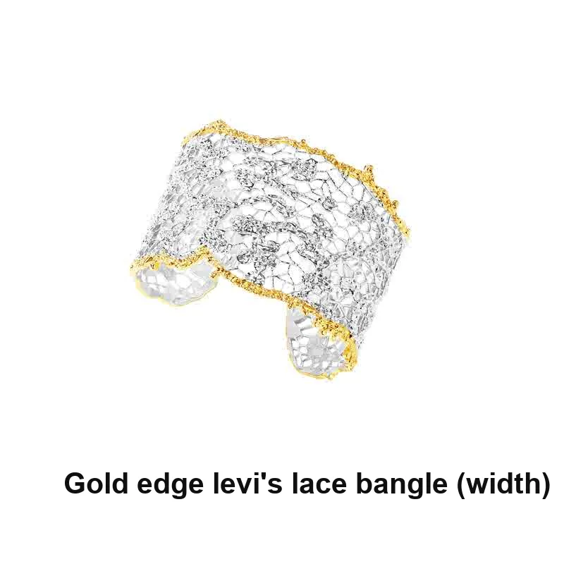 OOAK 925 Sterling Silver, 18K Gold Plated Bangle Box Women's-2