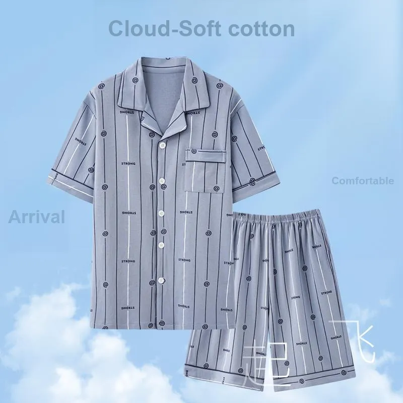 GOSO Pajama Set Men's Steel Blue-1