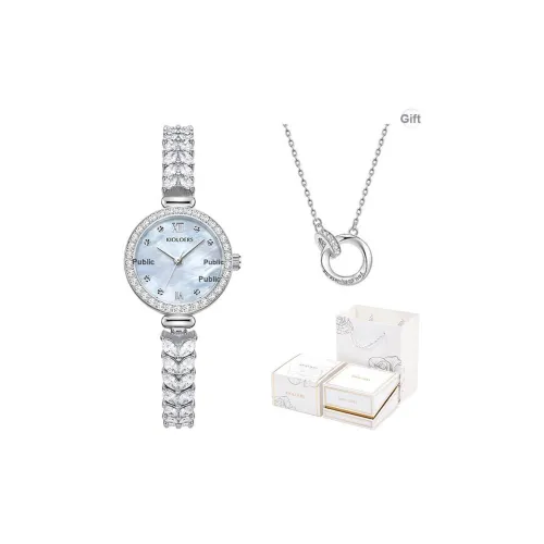 KIOLOERS Кварцевый механизм Женские часы 26 мм Жемчужная раковина Цвет