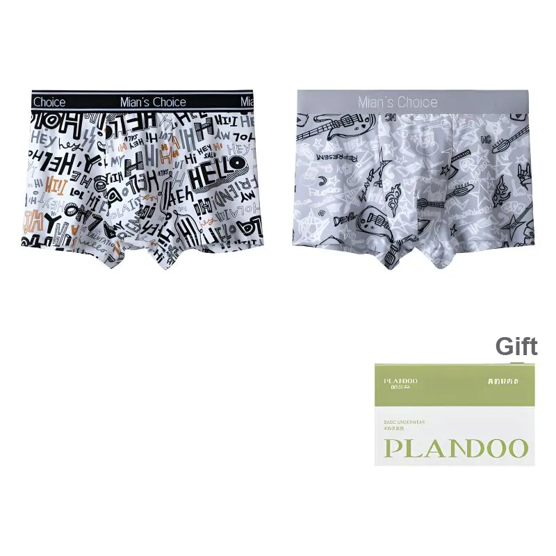 PLANDOO Underpants Men's 2 Pack-4