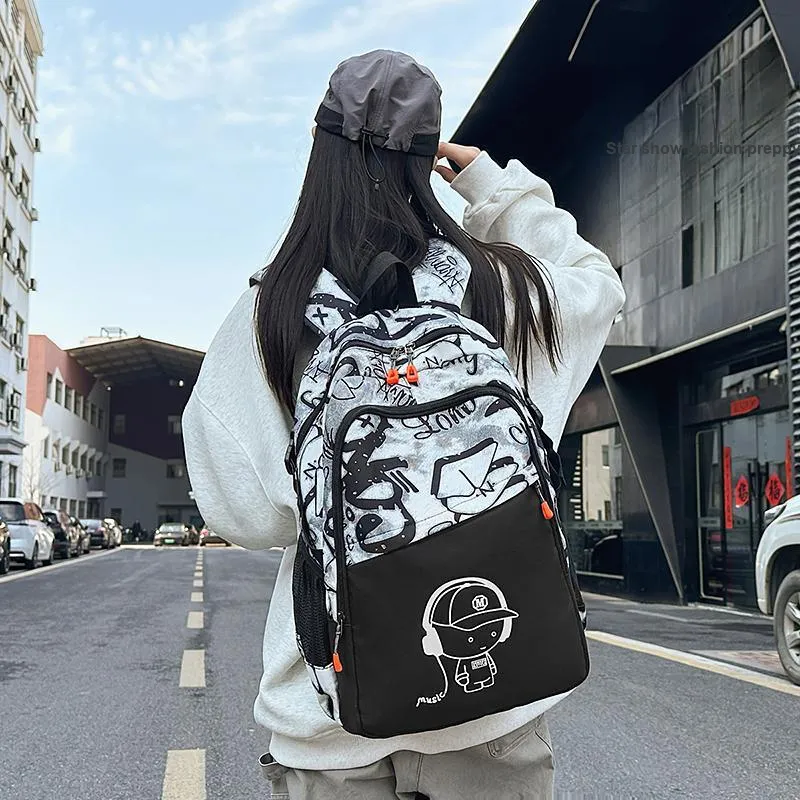 Travel Nylon Backpack Unisex Multicolor-17