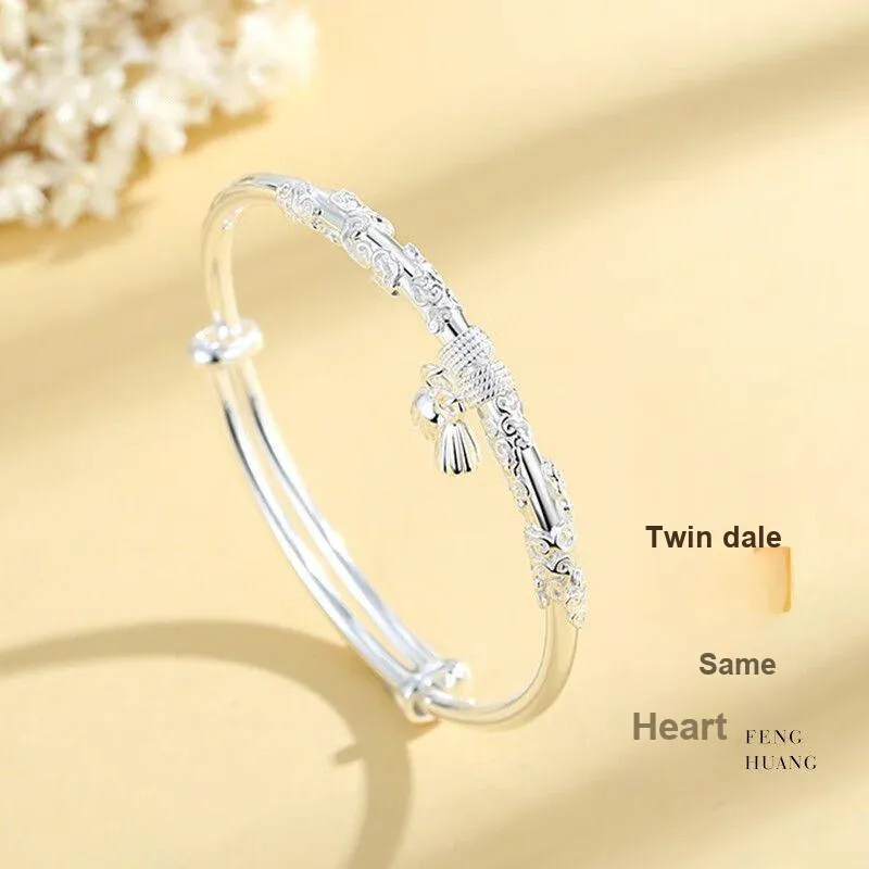 Golden Linmen S999 Fine Silver Sterling Silver Bracelets Unisex-1