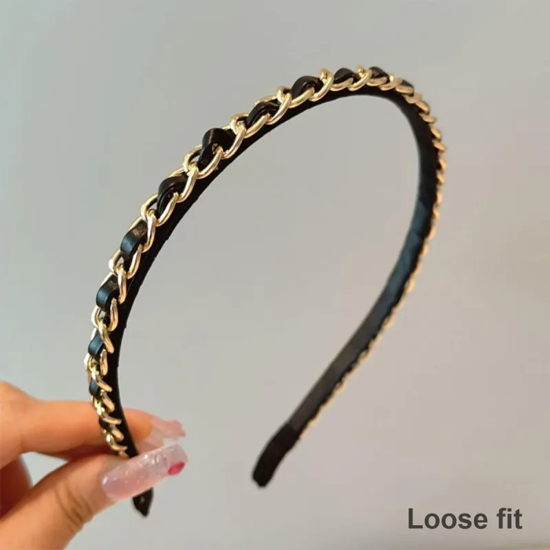 Connect The Past And The Present. Fabric Headbands Women's Black-3