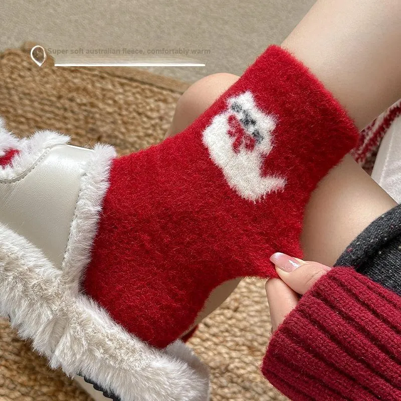 Montagut Mid Calf Socks Women's 4 Pack Red-8