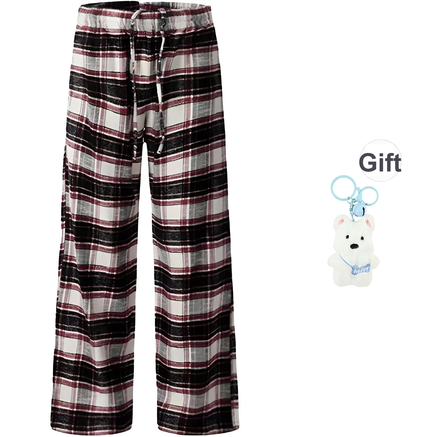 RDRE Красная клетка + Розыгрыш Женские Повседневные Брюки