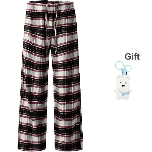 RDRE Красная клетка + Розыгрыш Женские Повседневные Брюки