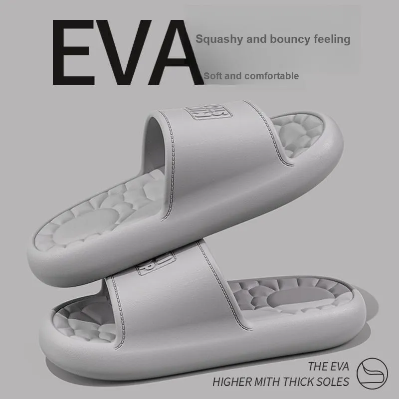Foot Recreation Summer Comfortable Wave Slip Resistant Soft Home Slippers, Unisex-1